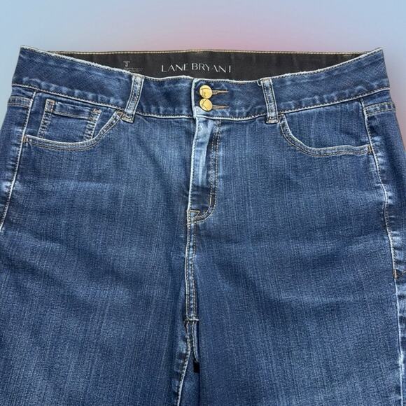LANE BRYANT Women’s 16 Short STRAIGHT LEG Blue Jeans - Picture 1 of 4